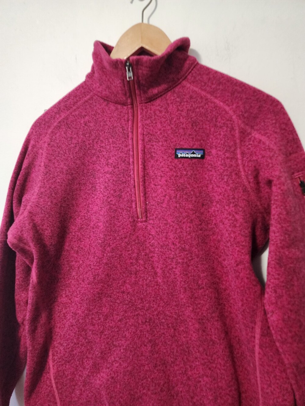 Patagonia Women's Half-Zip Fleece Pullover - Raspberry Pink - Picture 3 of 5